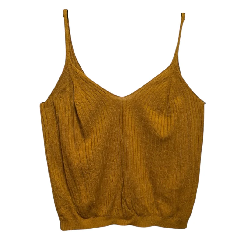Ribbed Tank Top By Anthropologie In Brown, Size: M Sporty Men's Tennis