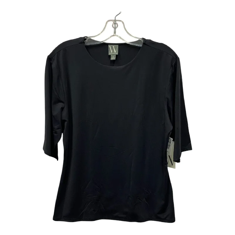 Top Ss By Worthington In Black, Size:Xl Sporty Men's Tennis