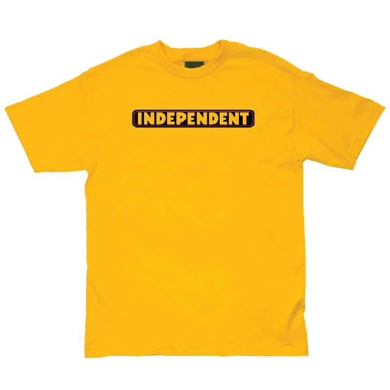 Independent Bar Logo Youth Midweight Short Sleeve T-Shirt - Gold Refined Men's Classic 