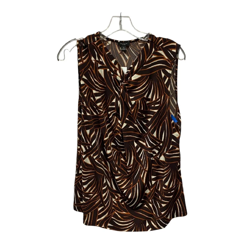 Top Sleeveless By Ann Taylor In Brown, Size:Xl Modern Men's 