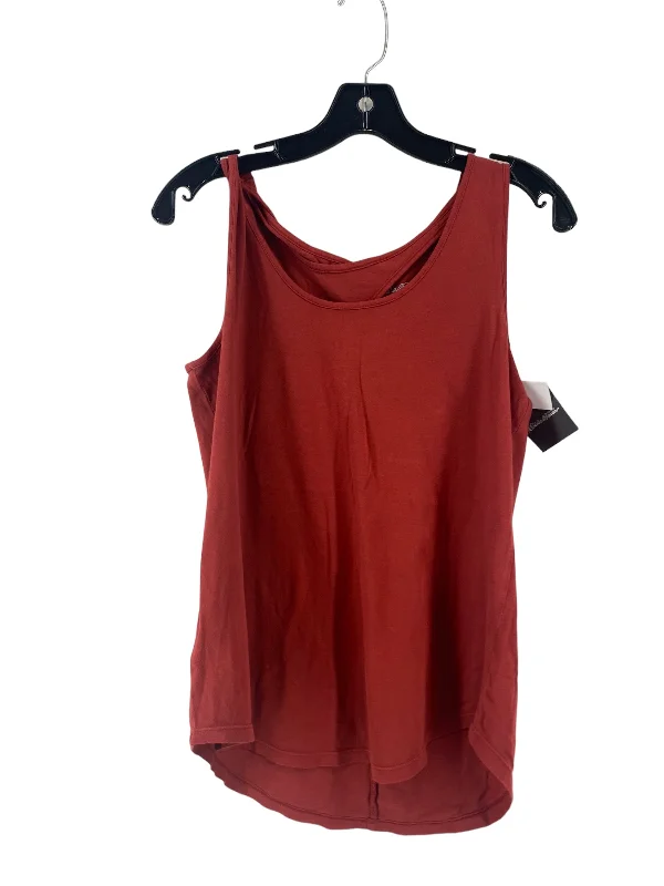 Red Athletic Tank Top Eddie Bauer, Size S Laid
