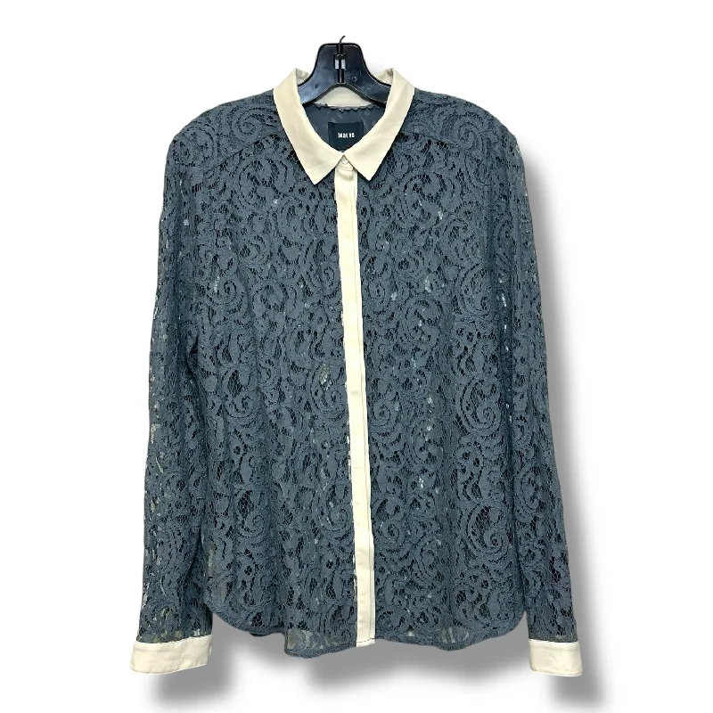 Top Long Sleeve By Maeve In Blue, Size: 14 Vintage Men's 1970S Disco