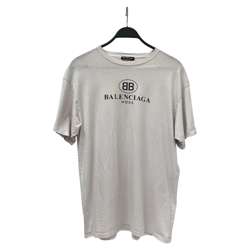 BALENCIAGA/T-Shirt/XS/Cotton/WHT/mode Polished Men's Satin