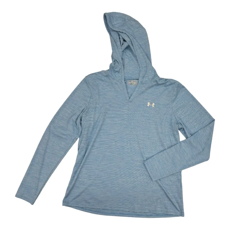 Athletic Top Ls Hoodie By Under Armour In Blue, Size:Xl Unique Men's Upcycled