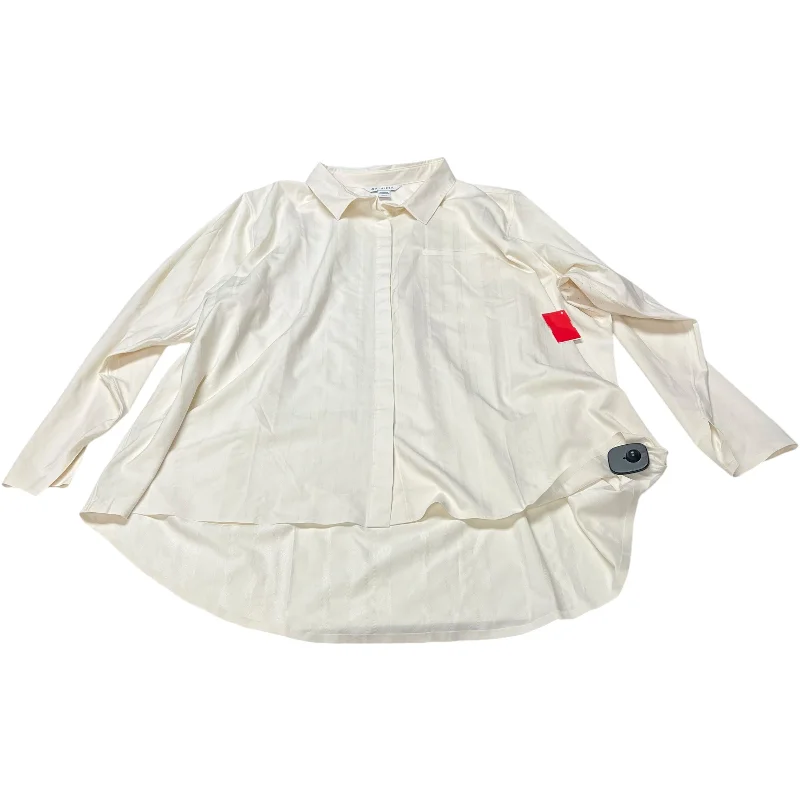 Athletic Top Long Sleeve Collar By Athleta In Cream, Size: 3x Earthy Men's Hemp