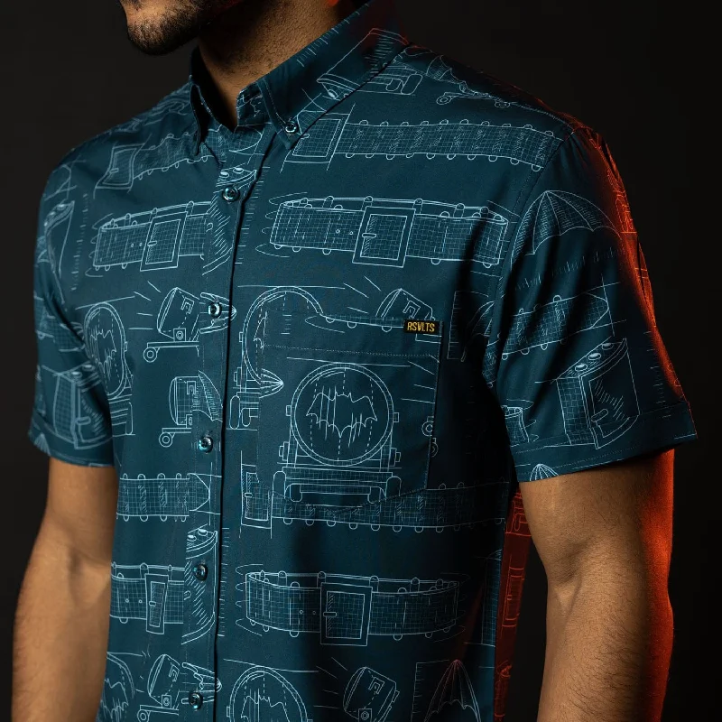 Batman "Batprints" – KUNUFLEX Short Sleeve Shirt Edgy Men's Punk