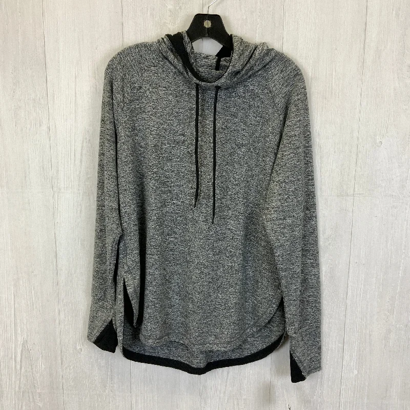 Athletic Top Long Sleeve Hoodie By Tangerine In Grey, Size: M Hip Men's Retro