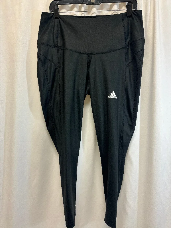 Athletic Leggings By Adidas In Black, Size: 1x Elegant Men's Cashmere