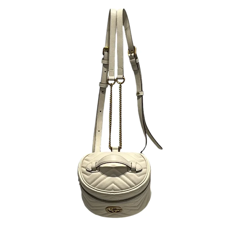 GUCCI/Backpack/Leather/WHT/GG MINI MATELASSE BACKPACK Bohemian Men's Free