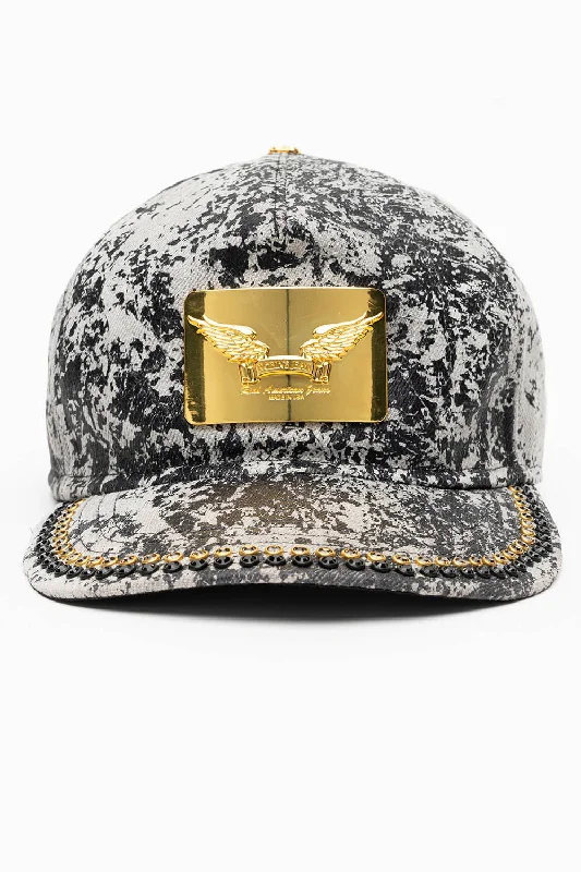 ROBIN’S GOLD PLATED CAP IN PALE RITUAL EMBELLISHED Confident Men's High