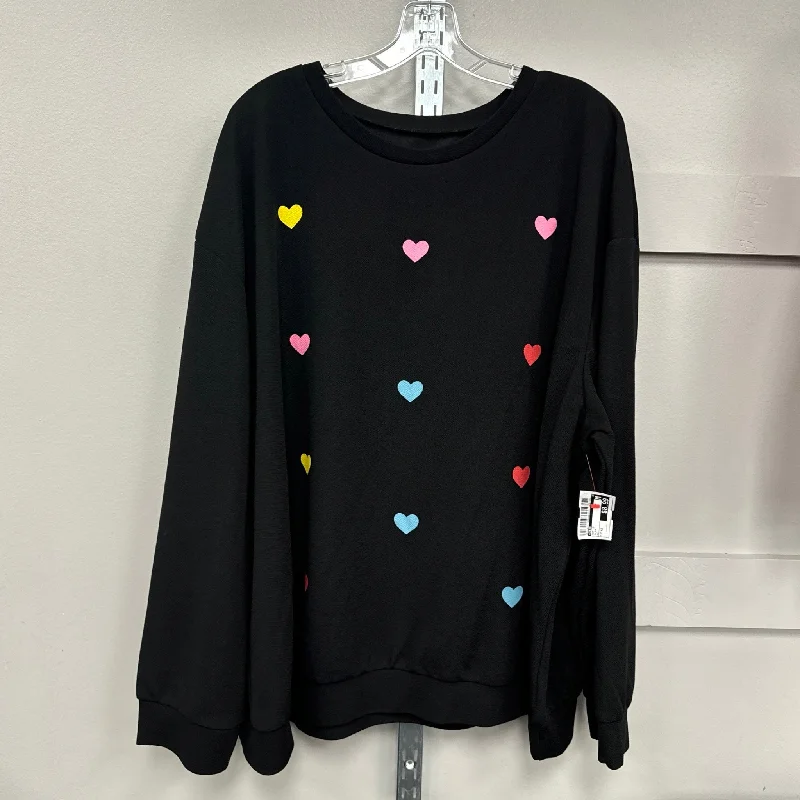 Top Long Sleeve By Shein In Black, Size: 4x Adventure