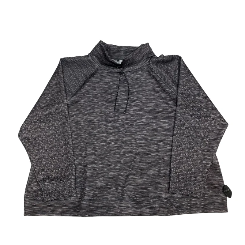Athletic Top Long Sleeve Collar By Livi Active In Grey, Size: 4x Elegant Men's Cashmere