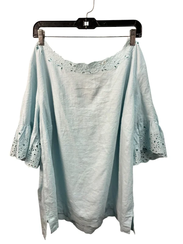 Top Short Sleeve By Loft In Blue, Size: Xl Modern Men's Tech