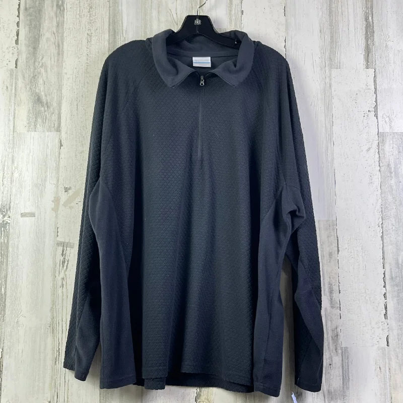Athletic Top Long Sleeve Collar By Columbia In Black, Size: 3x Cozy Men's Sherpa