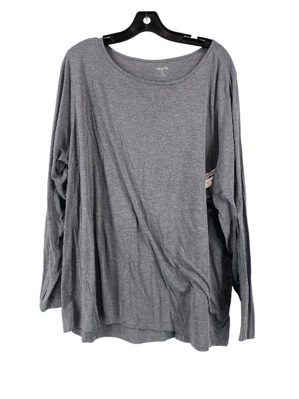 Athletic Top Long Sleeve Collar By Old Navy In Grey, Size: 2x Youthful Men's Anime