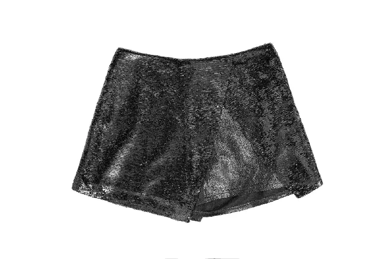 Black Sequin Skort Athletic Men's Compression