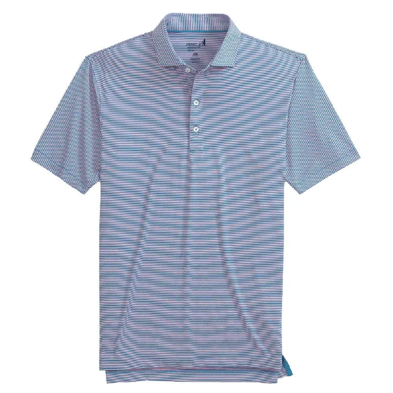 Johnnie-O Lyndon Prep-Formance Pinestripe Polo Shirt - Victory Dapper Men's 1920S