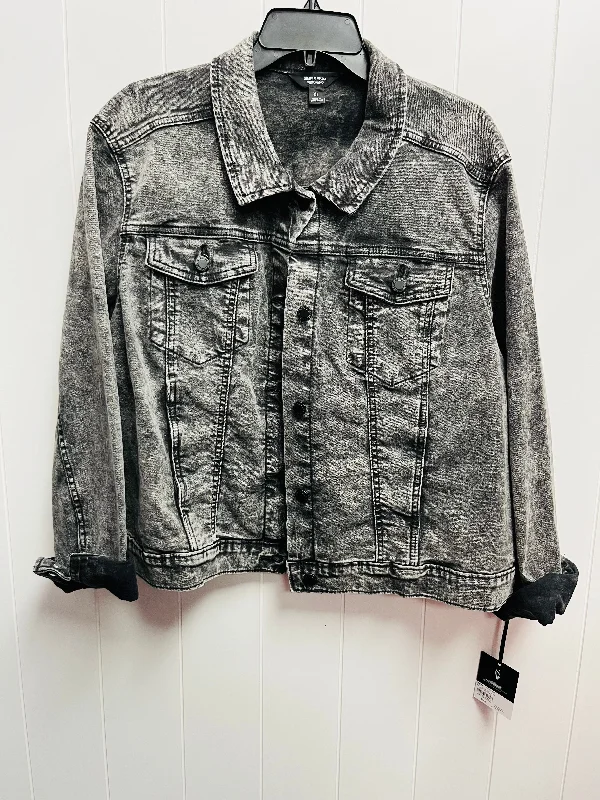 Jacket Denim By Simply Vera In Grey Denim, Size: Xl Youthful Men's Pop