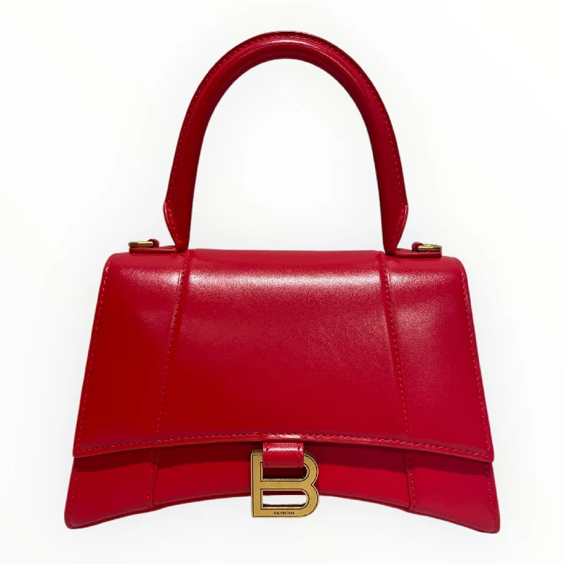 BALENCIAGA/Hand Bag/Leather/RED/ Elegant Men's Cashmere