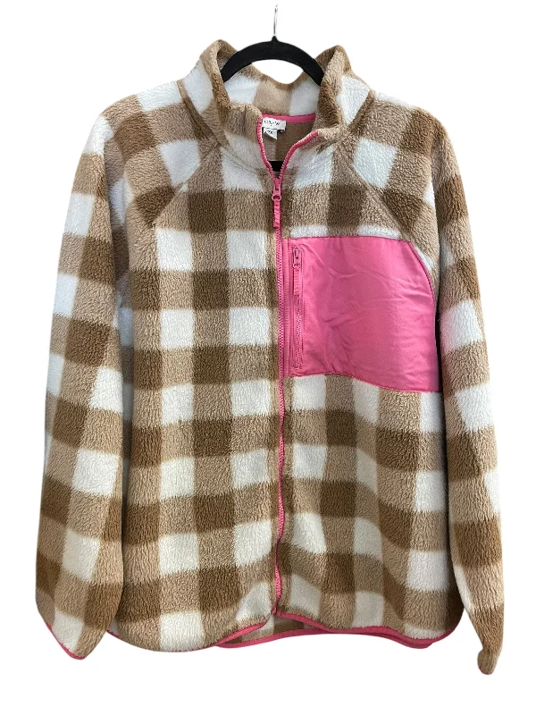 Jacket Fleece By J. Crew In Tan, Size: 2x Stylish Men's Tropical 