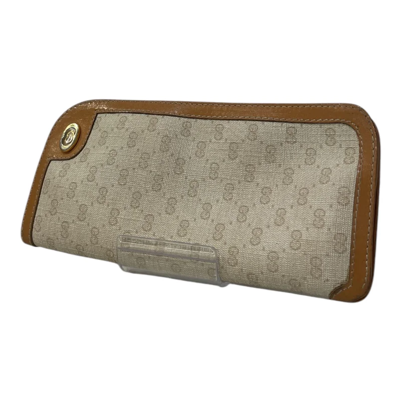 GUCCI/Long Wallet/Monogram/Leather/CRM/ Practical Men's Multi