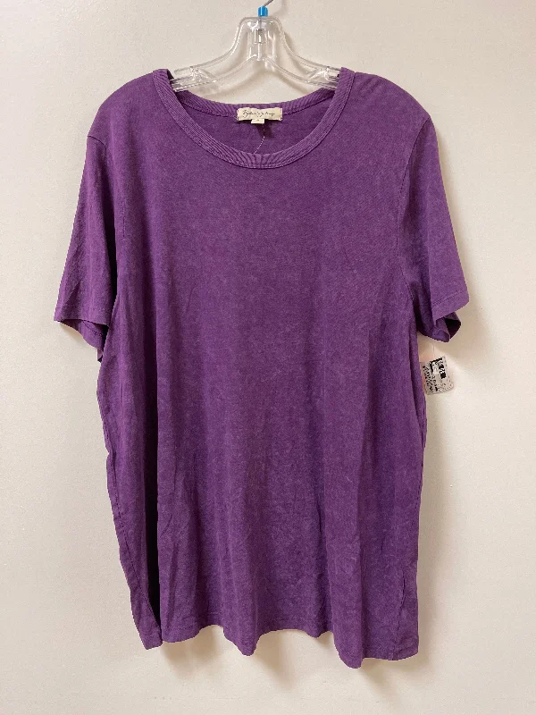 Top Short Sleeve By Clothes Mentor In Purple, Size: 1x Elegant Men's Formal 