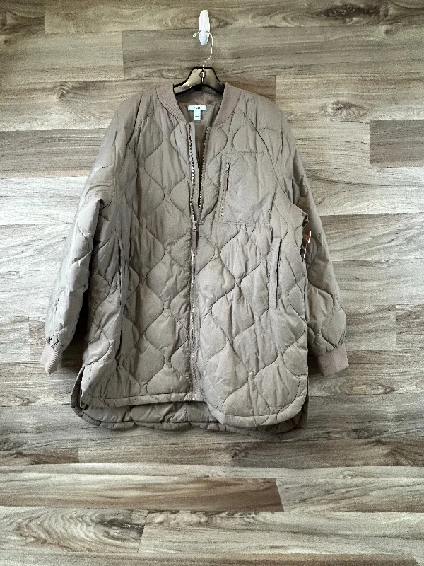 Jacket Puffer & Quilted By Flx In Taupe, Size: Xl Gym