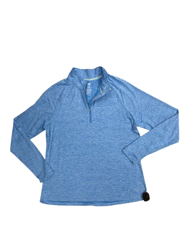 Athletic Top Long Sleeve Collar By Danskin In Blue, Size: 2x Dynamic Men's Moto