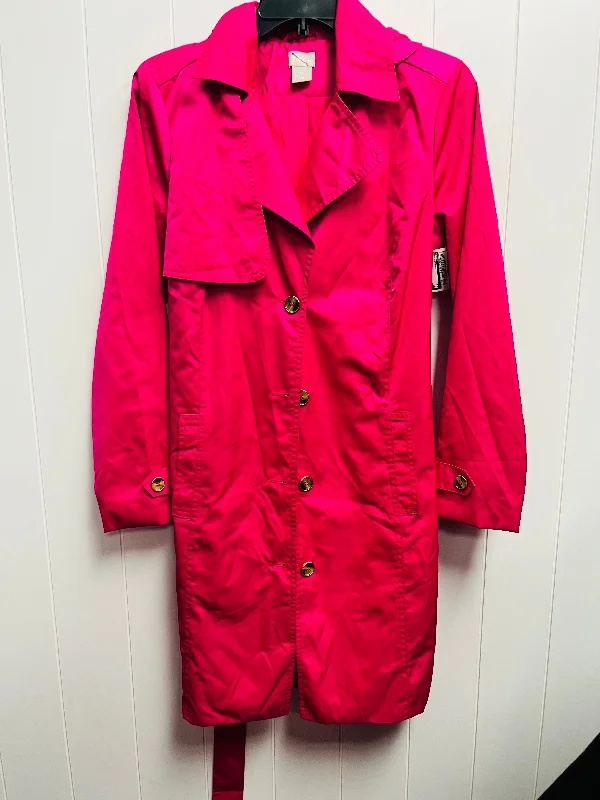 Coat Raincoat By Chicos In Pink, Size: 4 Athletic Men's High