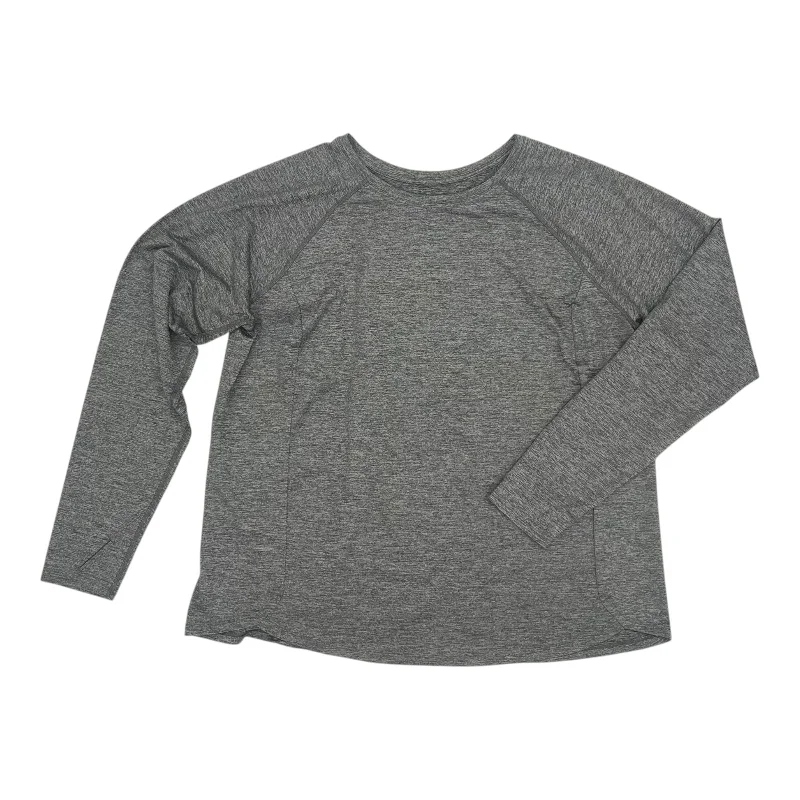 Athletic Top Ls Crewneck By Tek Gear In Grey, Size:Xxl Rugged Men's Outdoor 