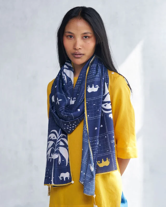 Parken Scarf - Navy Masculine Men's Thick