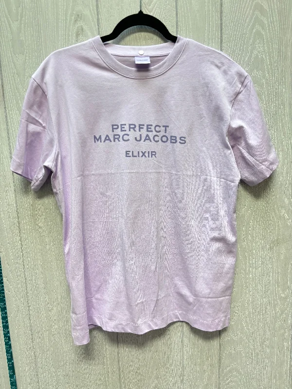 Top Short Sleeve Luxury Designer By Marc Jacobs In Purple & Silver, Size: L Practical Men's Multi