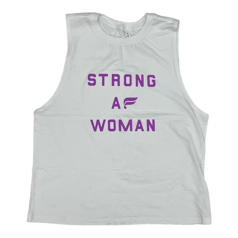 WHITE ATHLETIC TANK TOP by FABLETICS Size:M Adventure