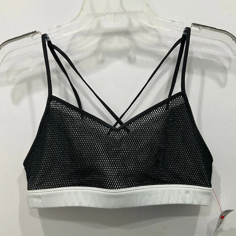 Athletic Bra By Alo In Black & White, Size: 2 Elegant Men's Cashmere