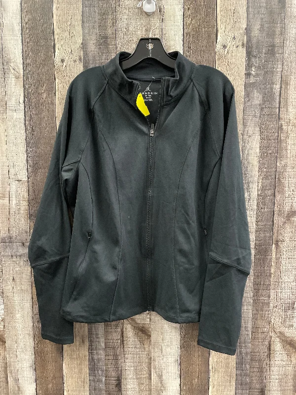 Athletic Jacket By Danskin In Black, Size: Xxl Trendy Men's Oversized