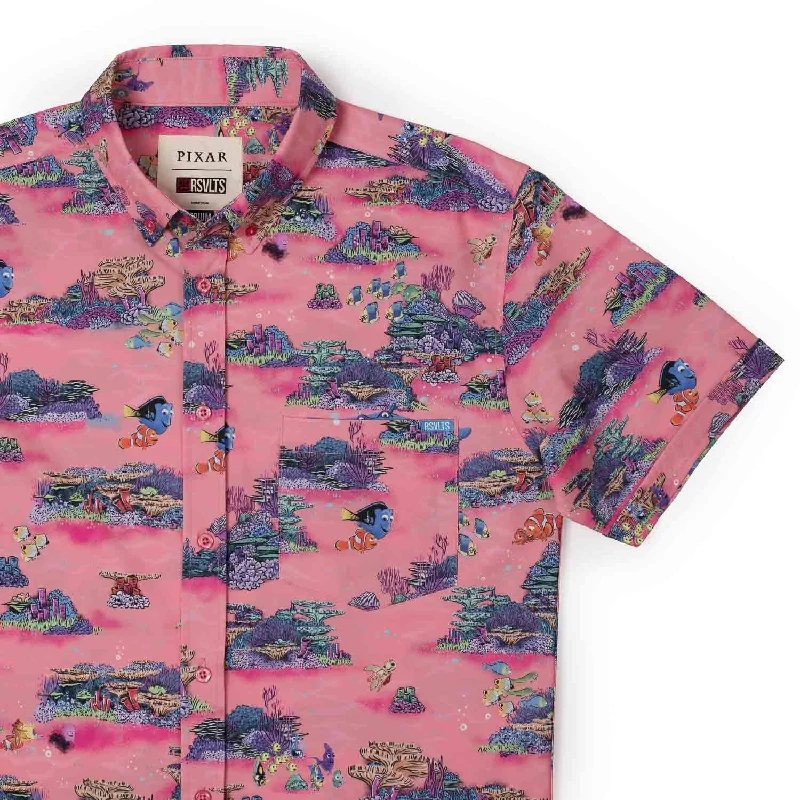 Disney and Pixar Finding Nemo "Anemone-nie" – KUNUFLEX Short Sleeve Shirt Youthful Men's Anime
