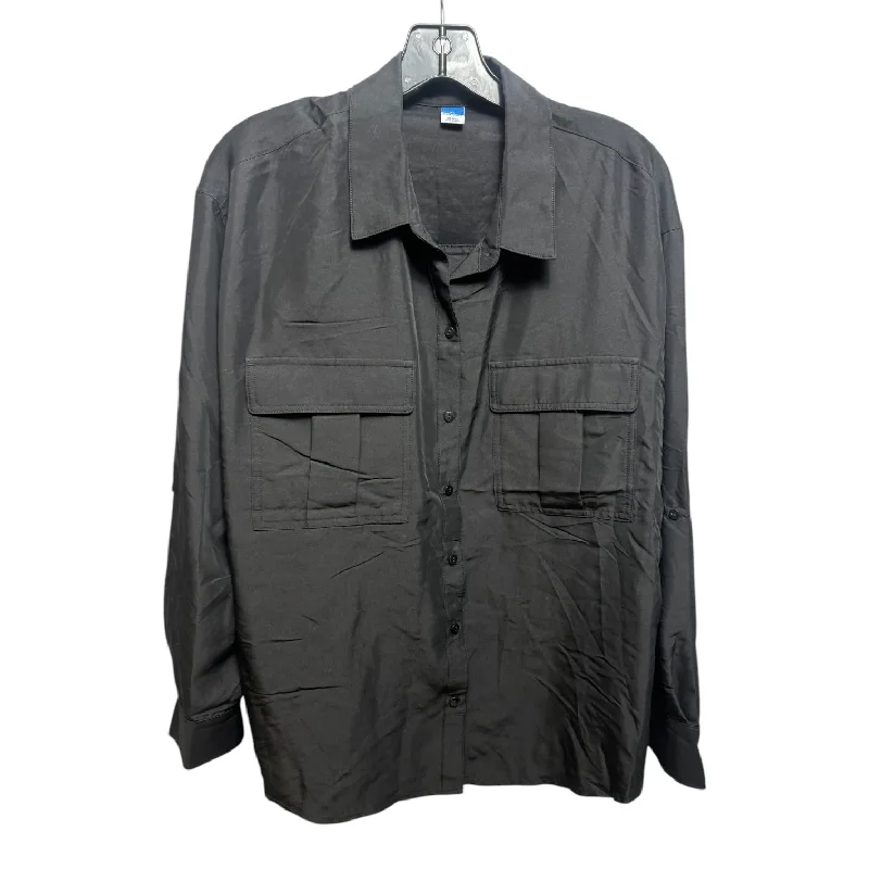 Top Long Sleeve By Old Navy In Black, Size: Xl Lumberjack