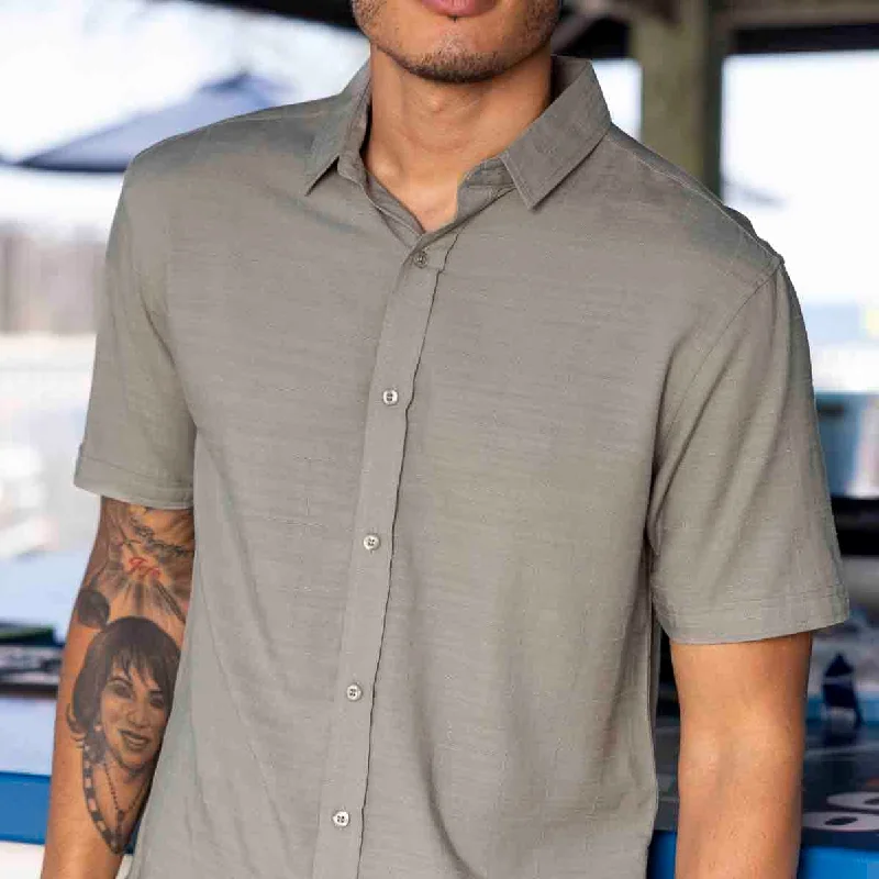 Volcanic Ash – Bamboo Short Sleeve Shirt Practical Men's Quick