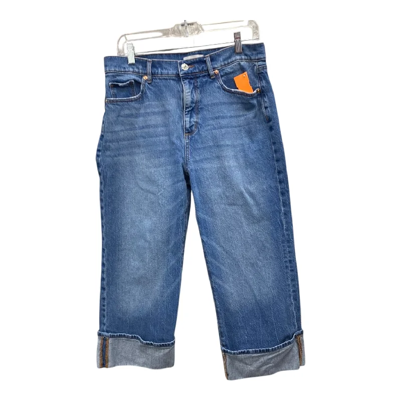 Jeans Cropped By Loft In Blue, Size:10 Sleek Men's Contemporary 