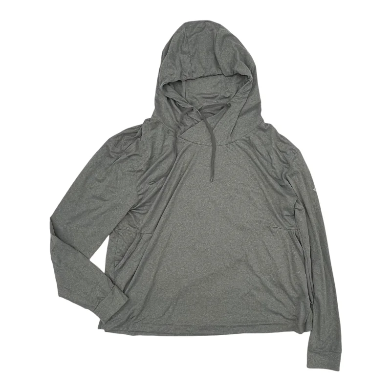 Athletic Top Ls Hoodie By Columbia In Grey, Size:Xl Tailored