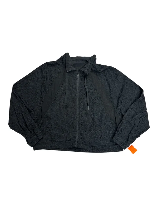Athletic Jacket By Lululemon In Black, Size: 6 Sporty Men's Athleisure 