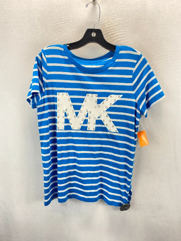 Top Short Sleeve Designer By Michael By Michael Kors In Striped Pattern, Size: S Streetwear Style