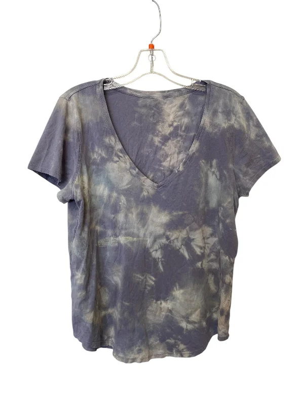 Athletic Top Short Sleeve By Lululemon In Tie Dye Print, Size: M Monochromatic Office Style