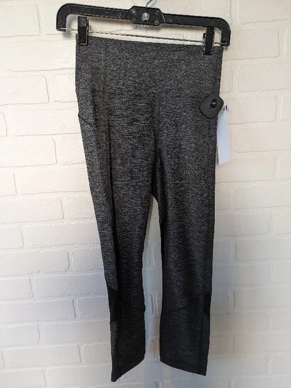 Grey Athletic Leggings Capris Lululemon, Size 2 Monochromatic All