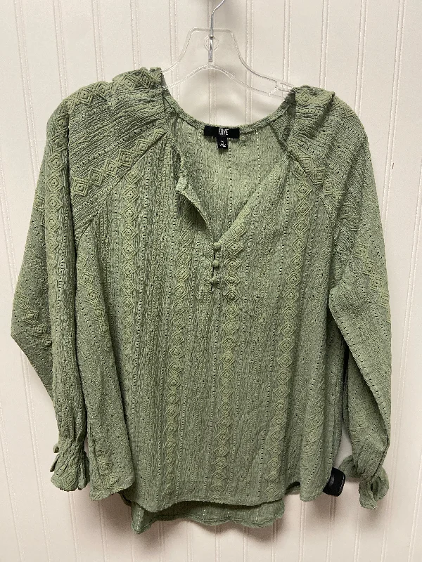 Top Long Sleeve Designer By Frye In Green, Size: M Relaxed Men's Australian 