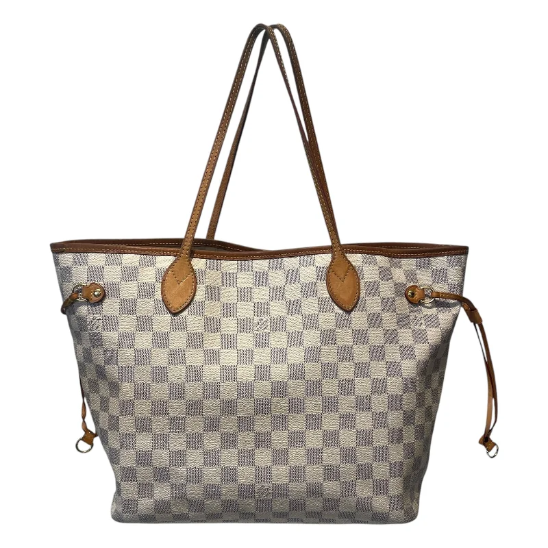 LOUIS VUITTON/Tote Bag/Gingham Check/WHT/AZURE DAMIER NEVERFULL MM Tough Men's Tactical