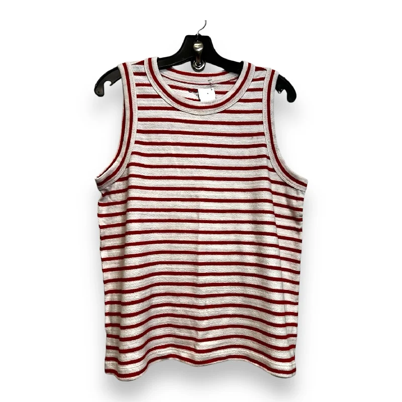 Top Sleeveless By Loft In Striped Pattern, Size: L Polished Men's Silk