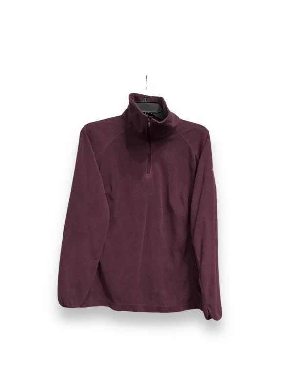 Athletic Top Long Sleeve Collar By Columbia In Purple, Size: L Cclassic Men's Tweed