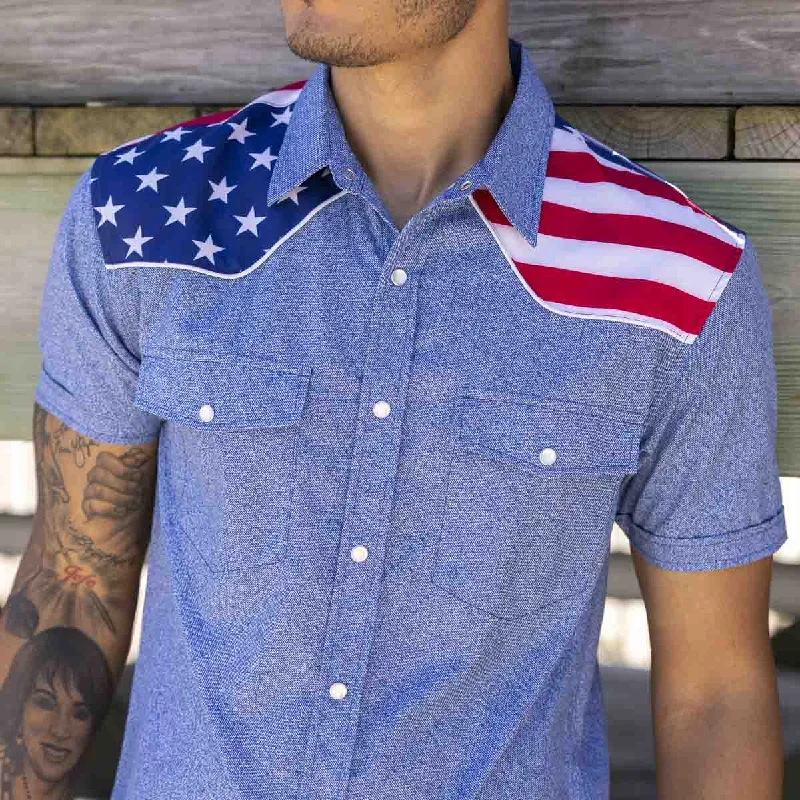The Highway Man – Roper Short Sleeve Shirt Polished Men's Satin