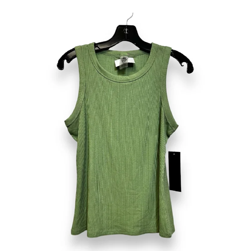 Top Sleeveless By Mono B In Green, Size: L Cozy Men's Sherpa